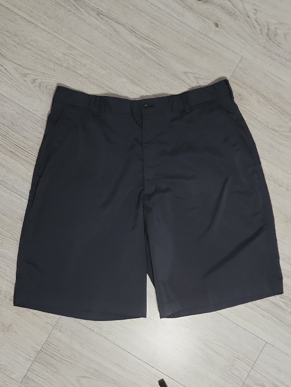 Nike Black Flat-Front Athletic Shorts
